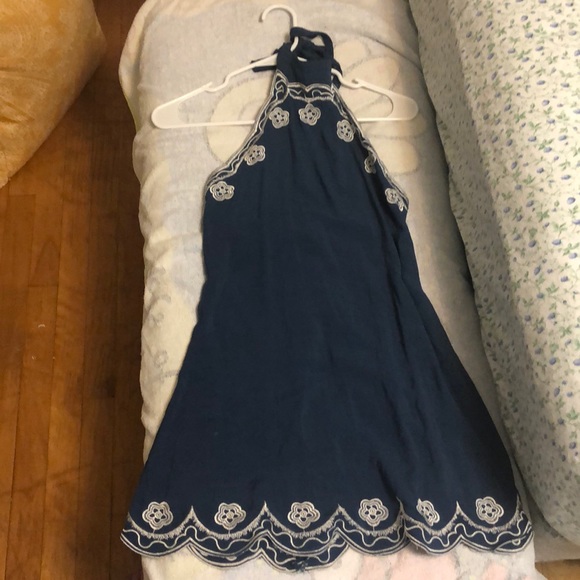 Lulus blue halter dress - Picture 3 of 4